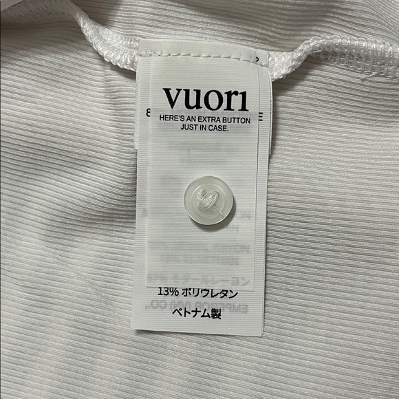 Vuori Long Sleeve Pose Ribbed Cardigan White Small - Picture 15 of 16